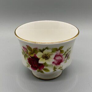 Vintage Queen Anne Hand Painted Rose Bouquet Pedestal Open Sugar C 37 1
